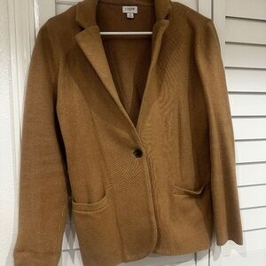 NWT‎ J. Crew Women's Beige Schoolboy Sweater Blazer Cardigan Size S